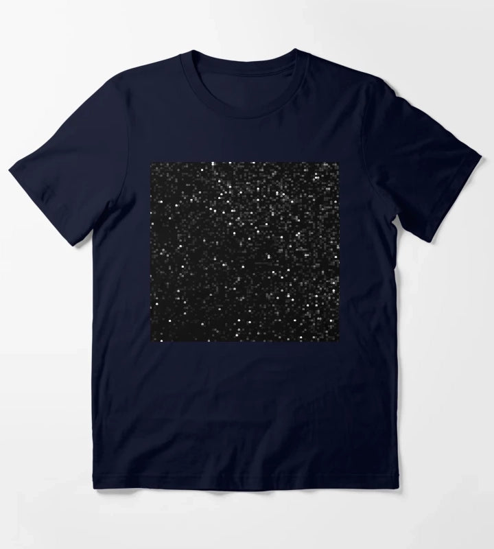 Printed image of black sequins T-Shirt Navy