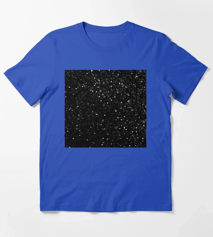 Printed image of black sequins T-Shirt Blue