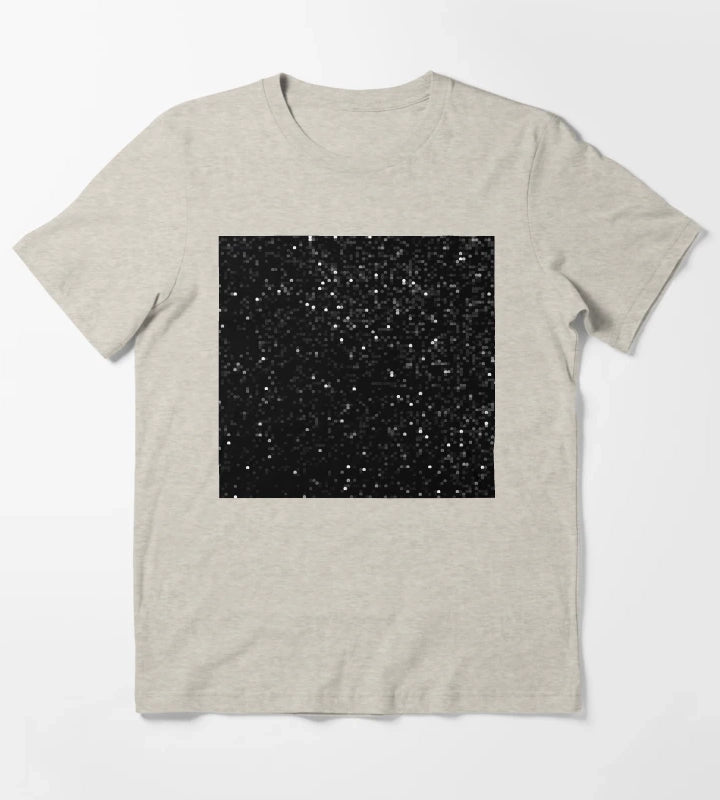 Printed image of black sequins T-Shirt Cream