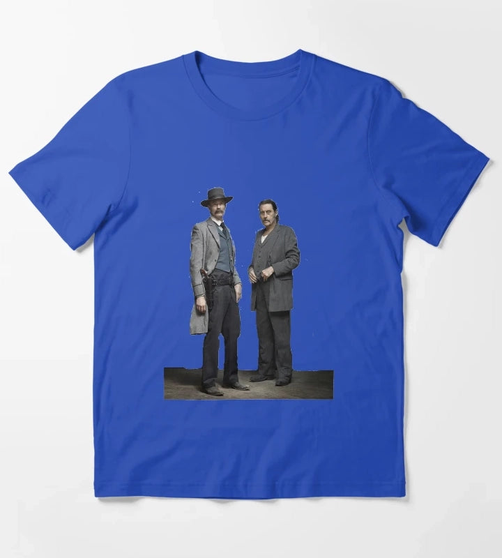 Proud l Seth Bullock And Al Swearengen Christmas T-Shirt Blue