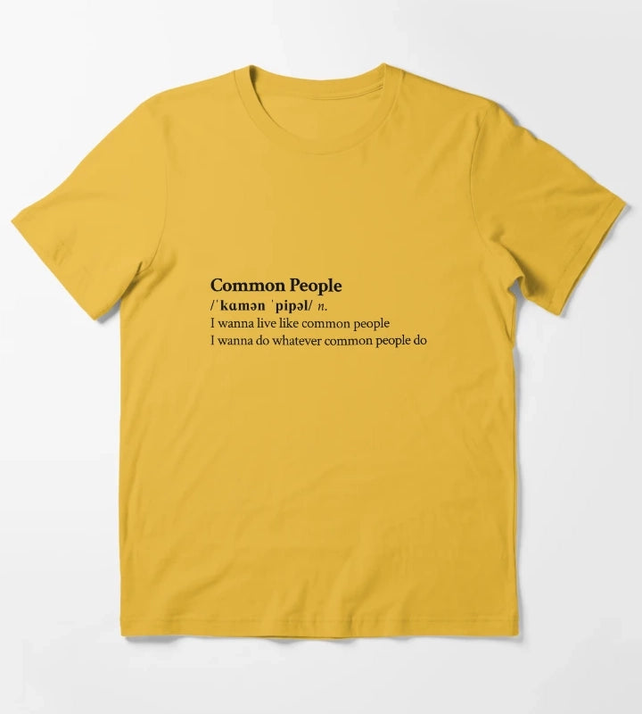 Pulp Aesthetic Rock Band Quote Lyrics T-Shirt Yellow