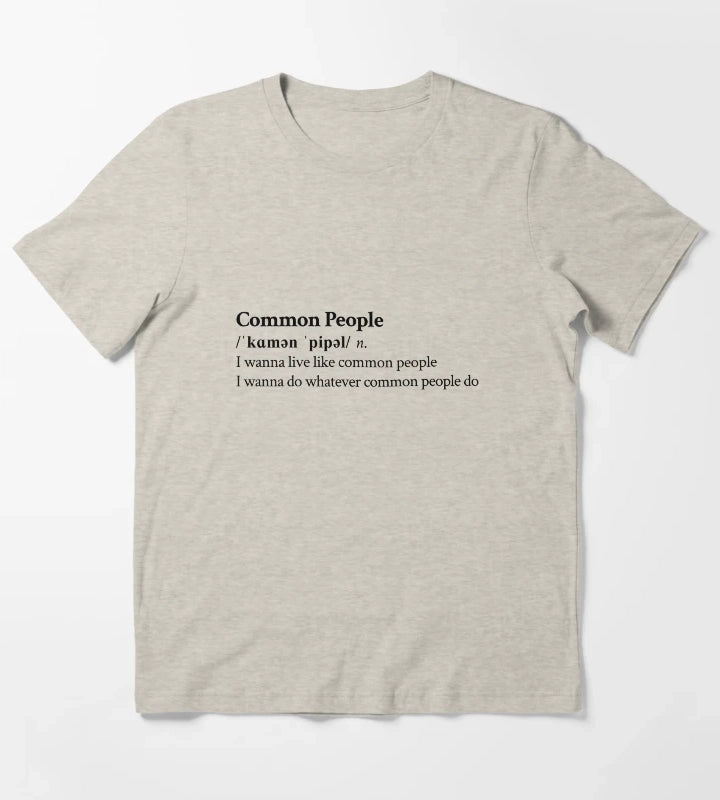 Pulp Aesthetic Rock Band Quote Lyrics T-Shirt Cream