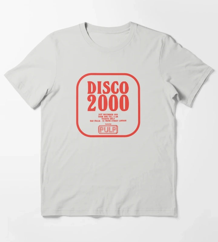 Pulp Disco 2000 Red T-Shirt Light Grey