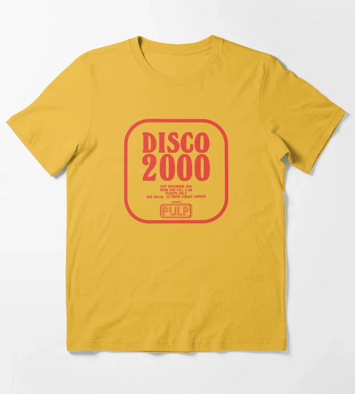 Pulp Disco 2000 Red T-Shirt Yellow