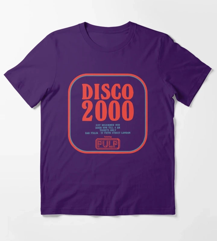 Pulp Disco 2000 Red and Blue T-Shirt Purple