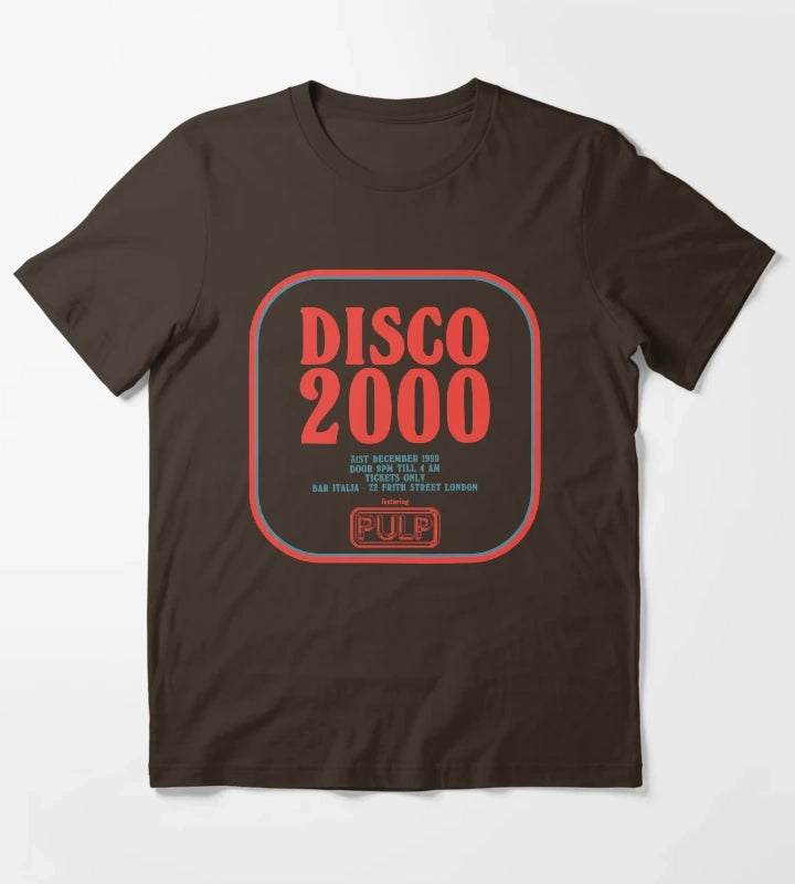 Pulp Disco 2000 Red and Blue T-Shirt Brown
