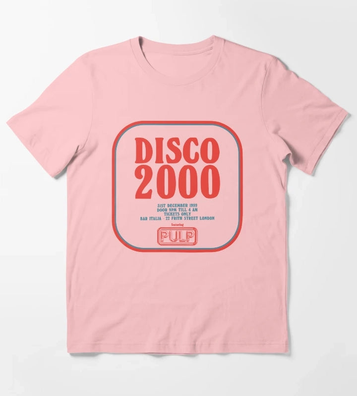 Pulp Disco 2000 Red and Blue T-Shirt Dark Grey