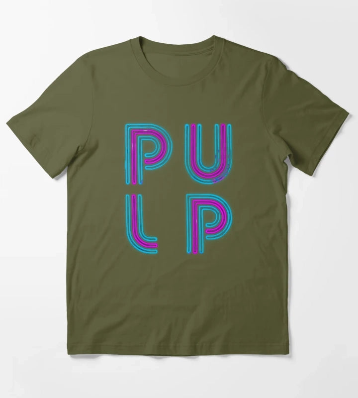 Pulp Neon Logo T-Shirt Olive Green