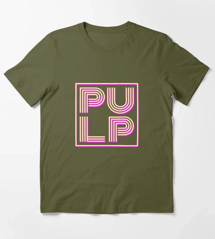 Pulp band logo T-Shirt Olive Green