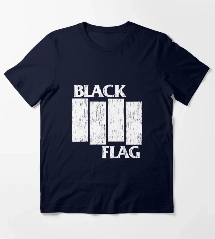 Punk Rock Retro T-Shirt Navy