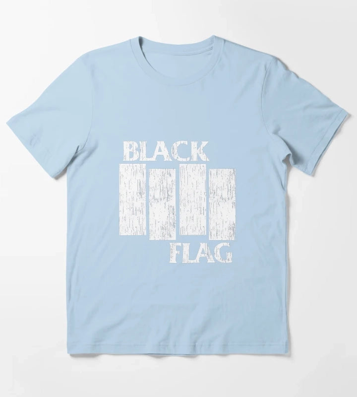 Punk Rock Retro T-Shirt Sky Blue