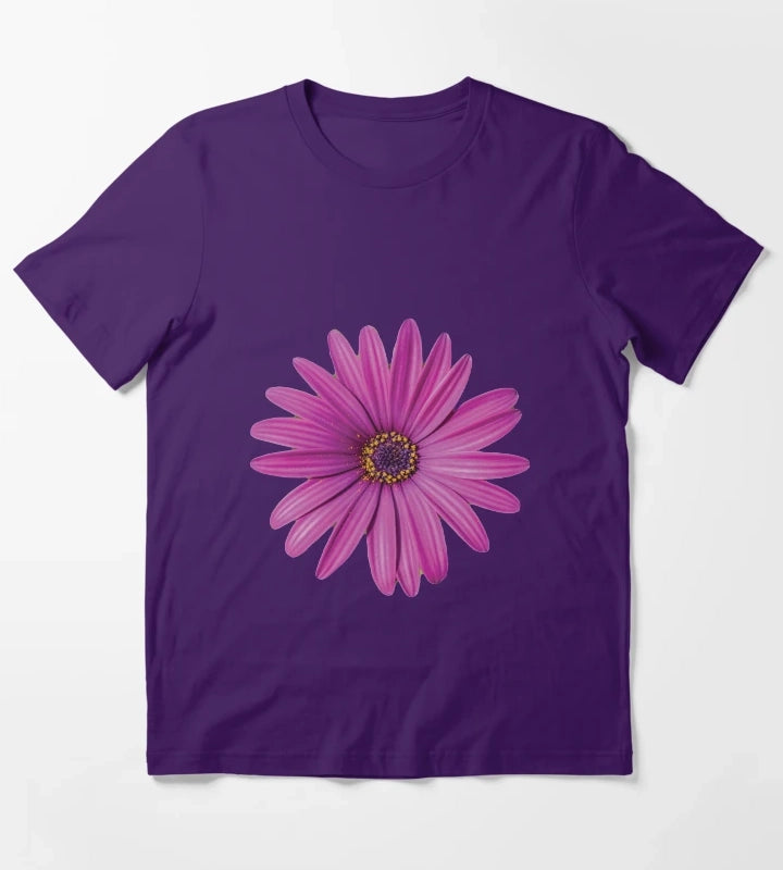 Purple African Daisy Petal Flower T-Shirt Purple