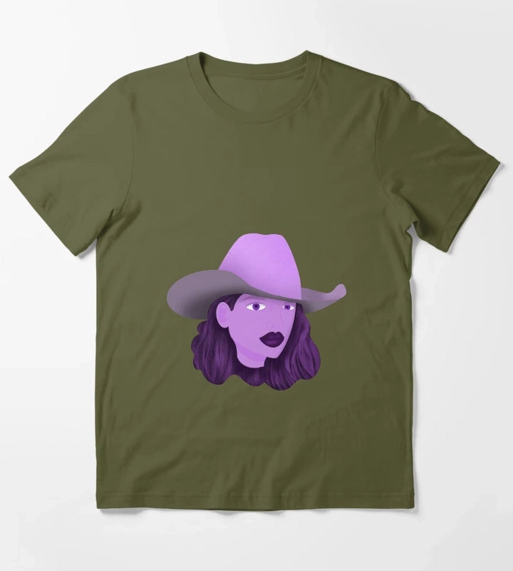 Purple Cowgirl T-Shirt Olive Green