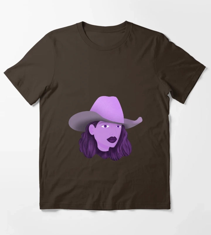 Purple Cowgirl T-Shirt Brown