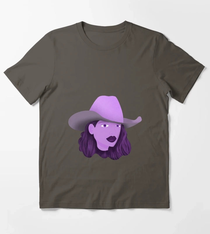 Purple Cowgirl T-Shirt Dark Grey