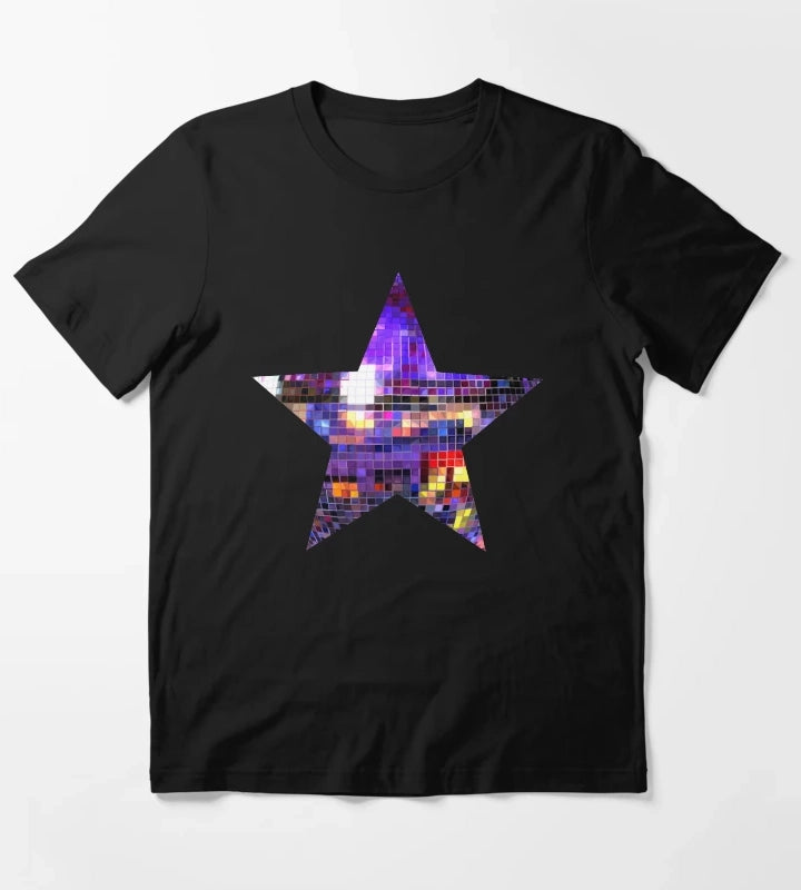 Purple Disco Ball Star T-Shirt