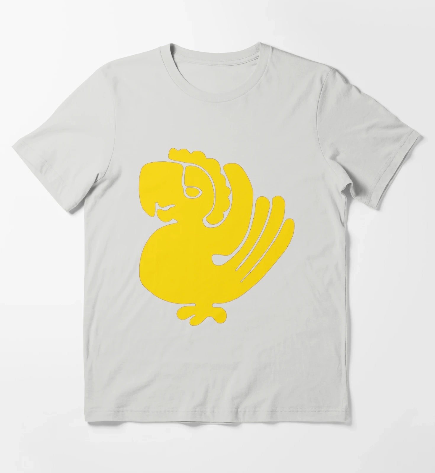 Purple Parrots T-Shirt Light Grey