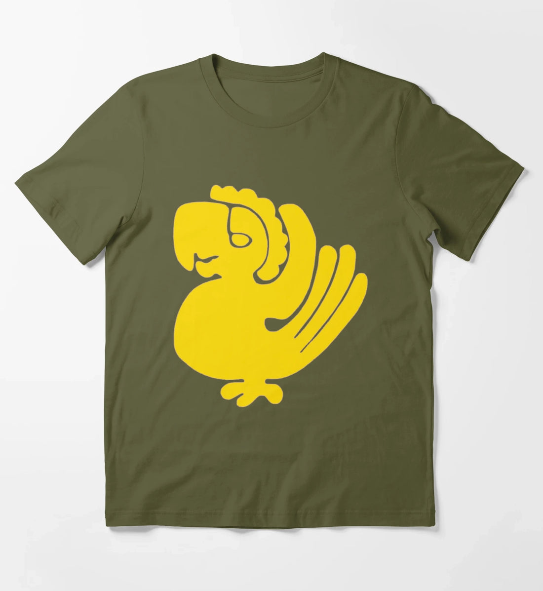 Purple Parrots T-Shirt Olive Green