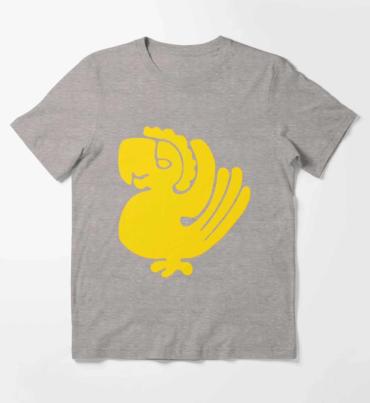 Purple Parrots T-Shirt Heather Grey