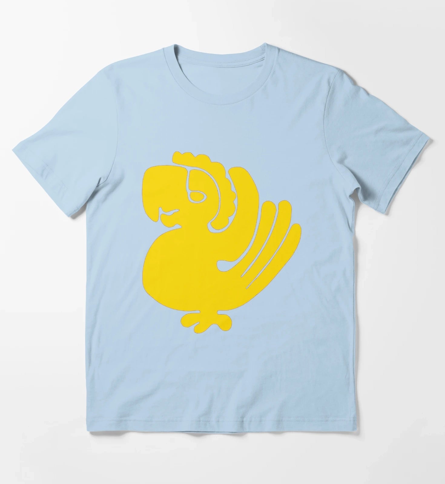 Purple Parrots T-Shirt Sky Blue