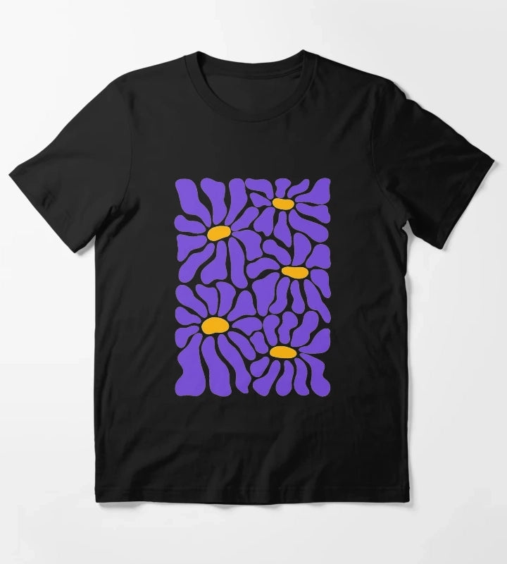 Purple Retro Daisies T-Shirt