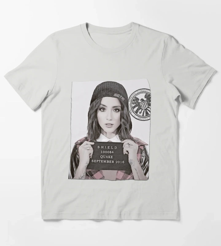 Quake Mug Shot T-Shirt Light Grey