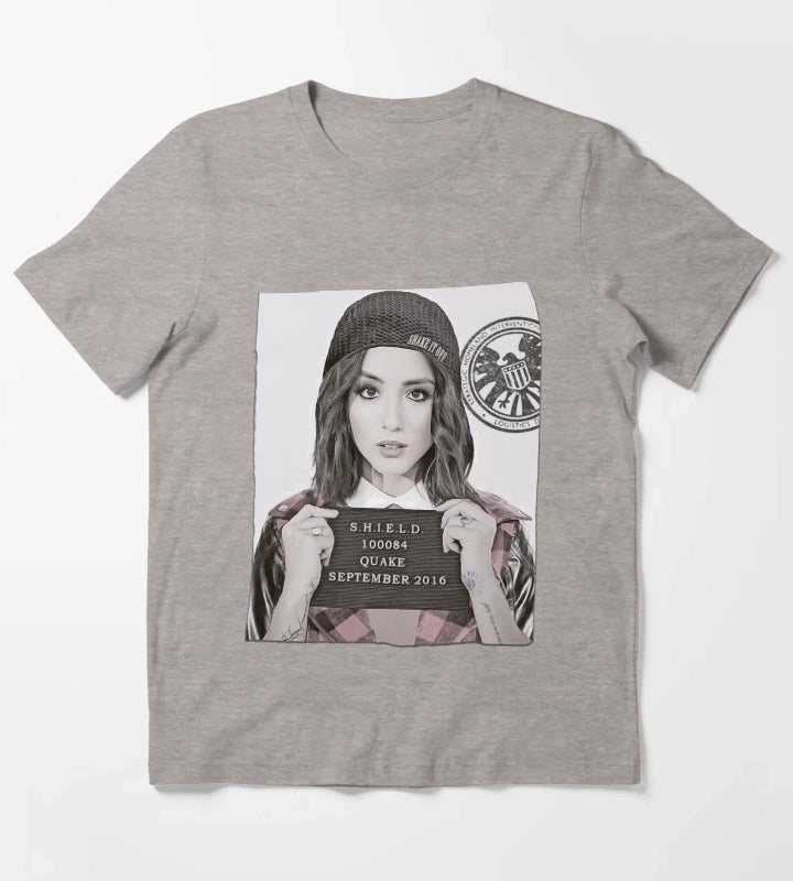 Quake Mug Shot T-Shirt Heather Grey