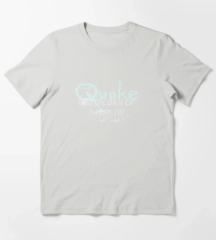 Quake destroyer of worlds white T-Shirt Light Grey