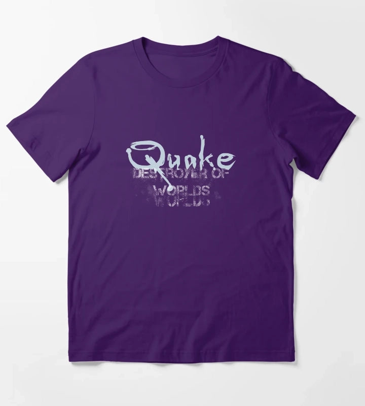 Quake destroyer of worlds white T-Shirt Purple