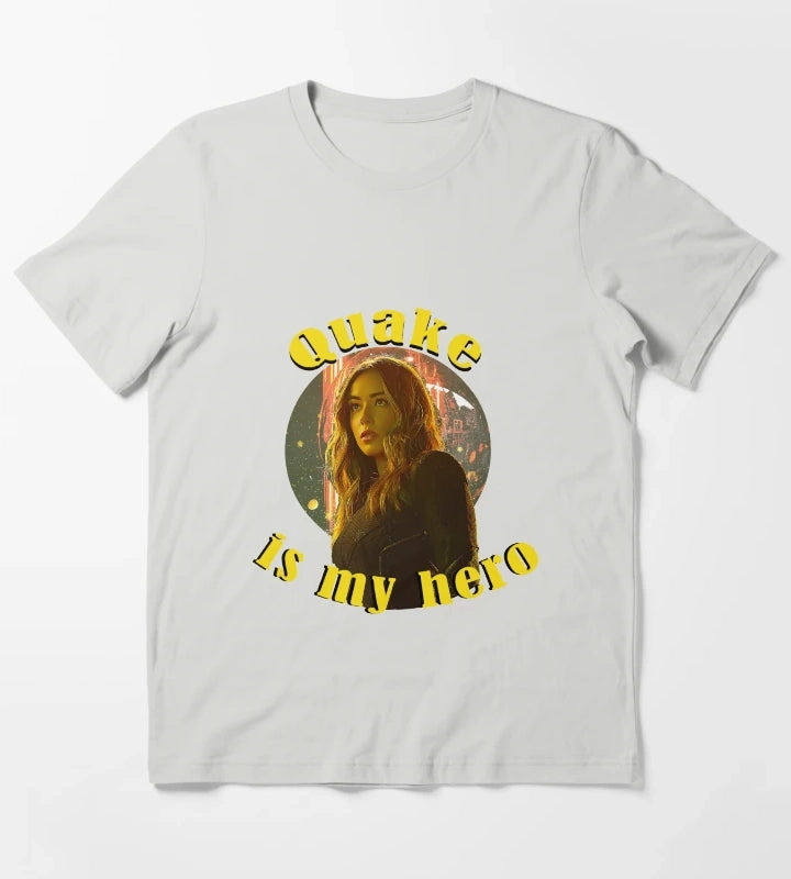 Quake is my hero T-Shirt Light Grey
