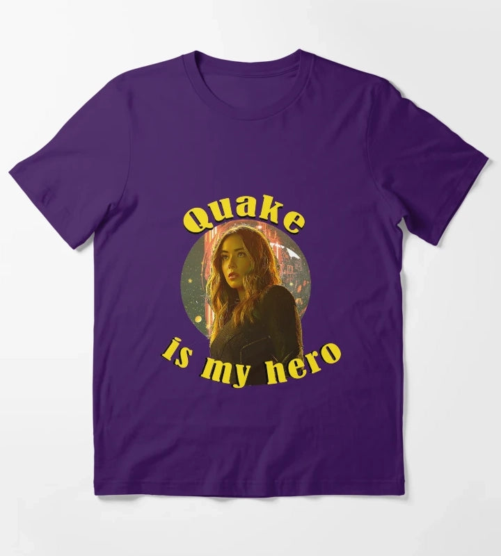 Quake is my hero T-Shirt Purple
