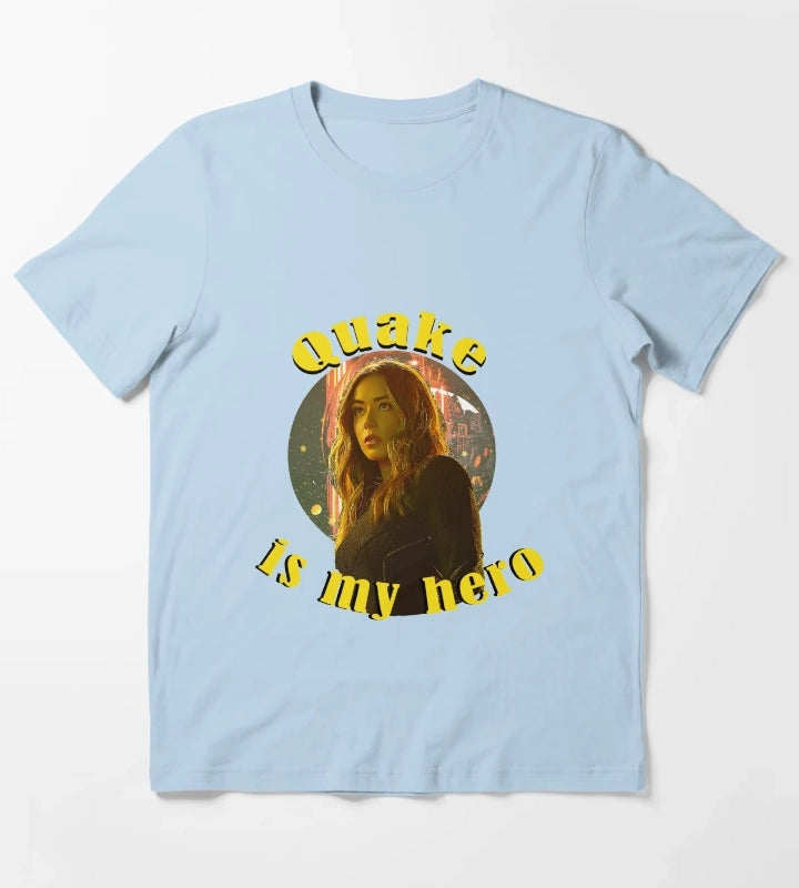 Quake is my hero T-Shirt Sky Blue