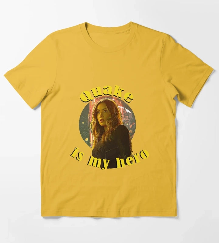 Quake is my hero T-Shirt Yellow