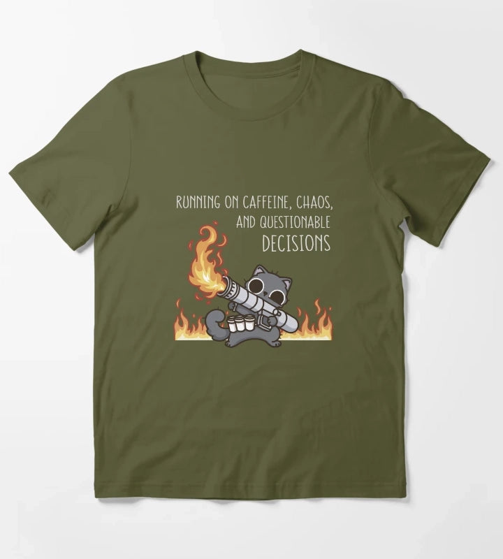 Questionable decisions T-Shirt Olive Green