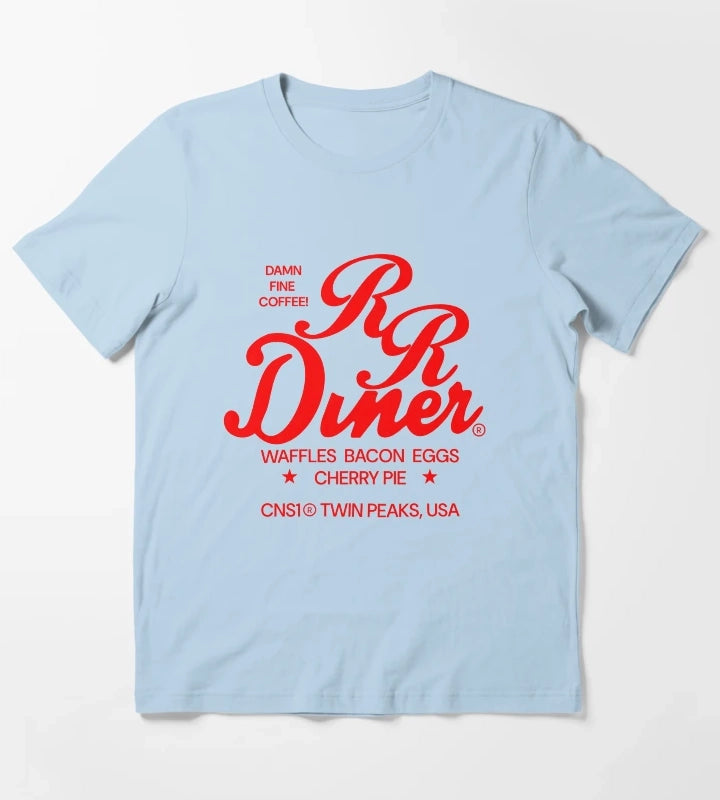 RR Diner TwinPeaks T-Shirt Sky Blue