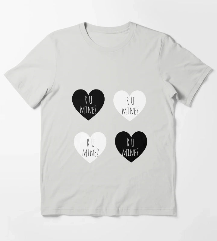 R U Mine hearts sticker pack T-Shirt Light Grey
