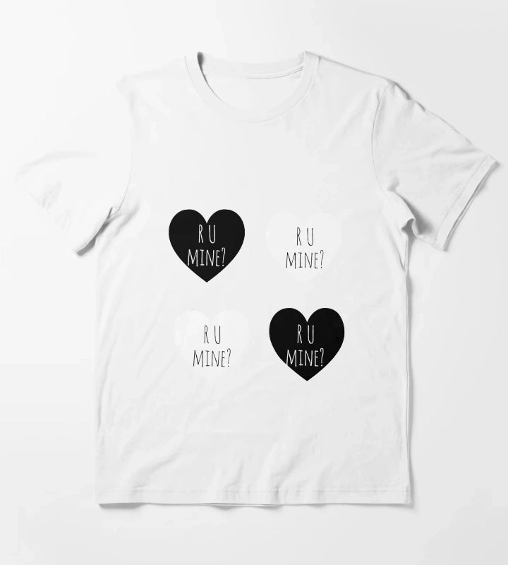 R U Mine hearts sticker pack T-Shirt White