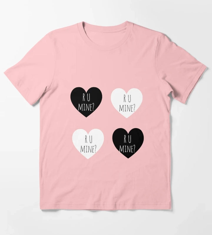 R U Mine hearts sticker pack T-Shirt Dark Grey