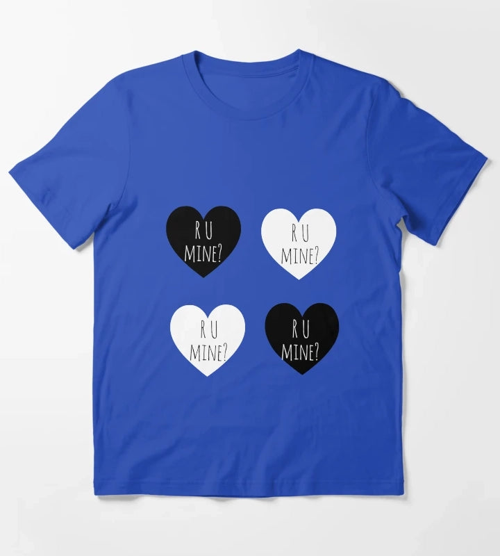 R U Mine hearts sticker pack T-Shirt Blue