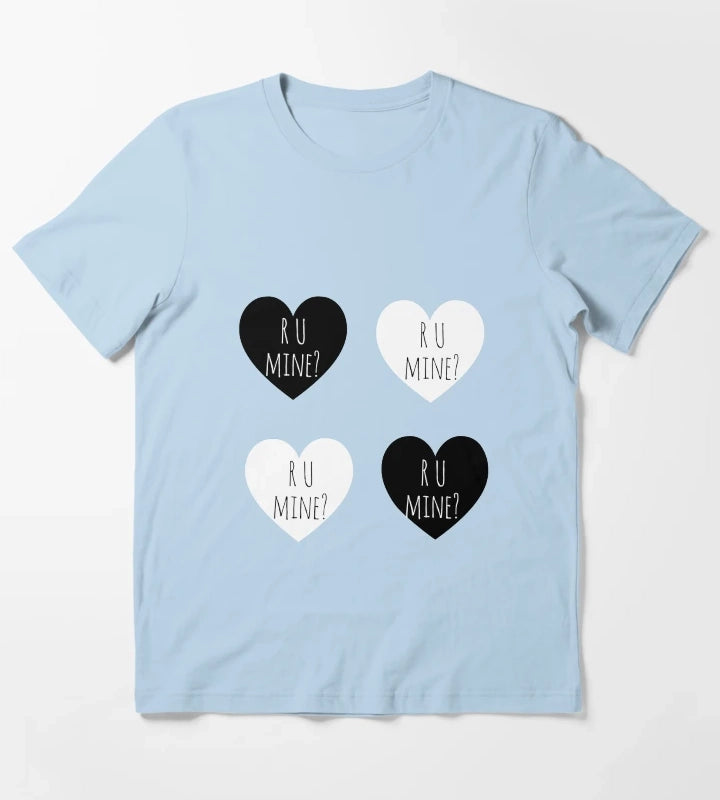 R U Mine hearts sticker pack T-Shirt Sky Blue