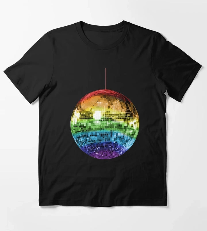 Rainbow 1970s Disco Ball T-Shirt