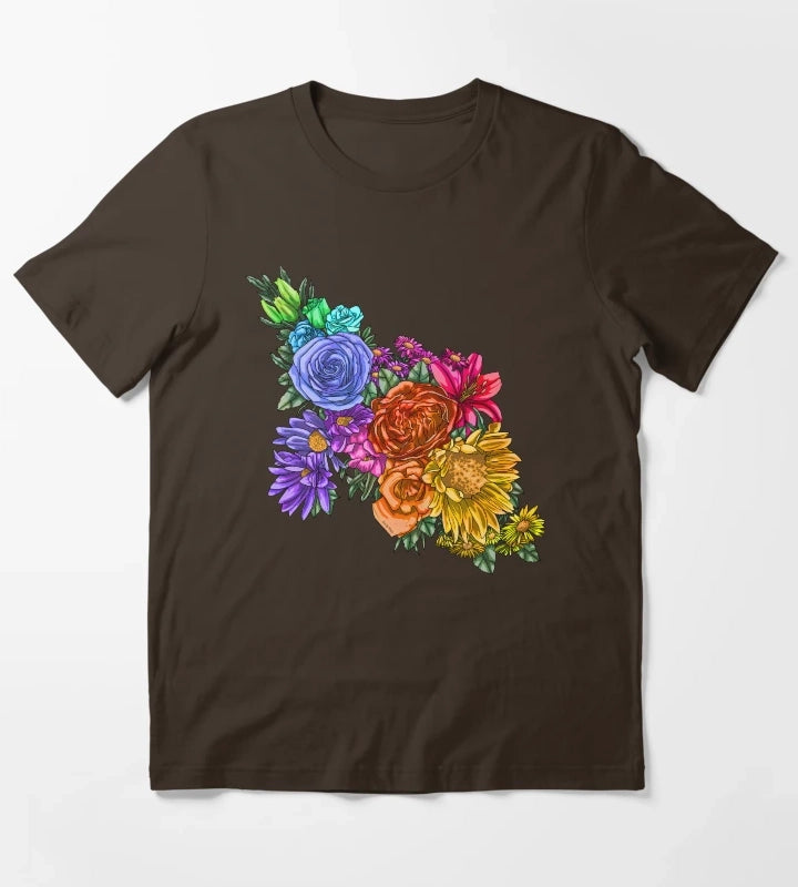 Rainbow Blooming 2023 T-Shirt Brown