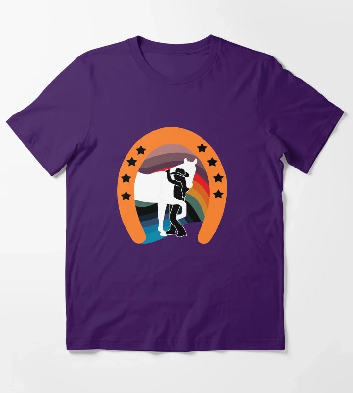 Rainbow Cowgirl T-Shirt Purple