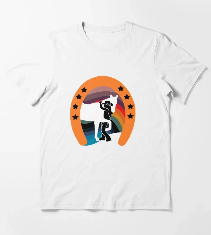 Rainbow Cowgirl T-Shirt White