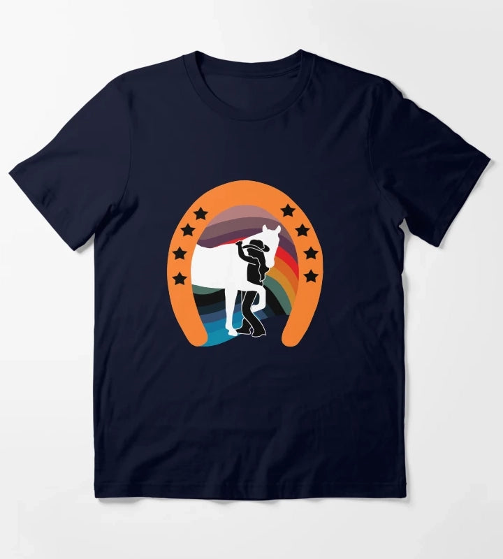 Rainbow Cowgirl T-Shirt Navy