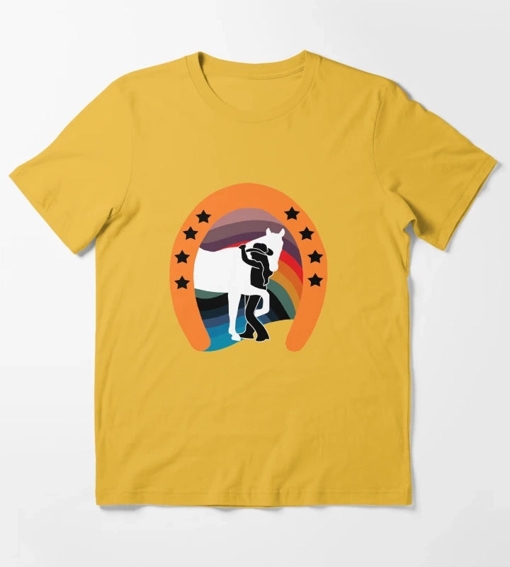 Rainbow Cowgirl T-Shirt Yellow