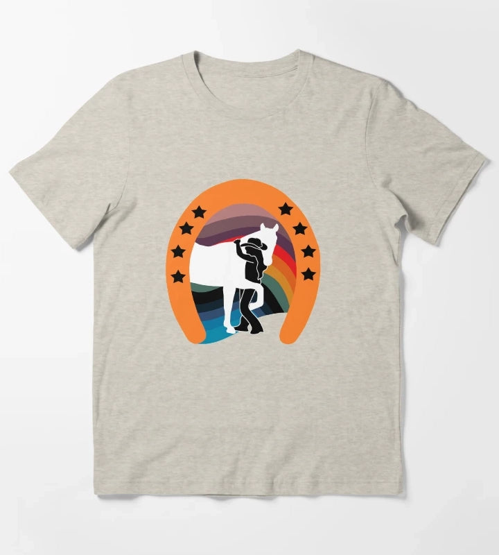 Rainbow Cowgirl T-Shirt Cream