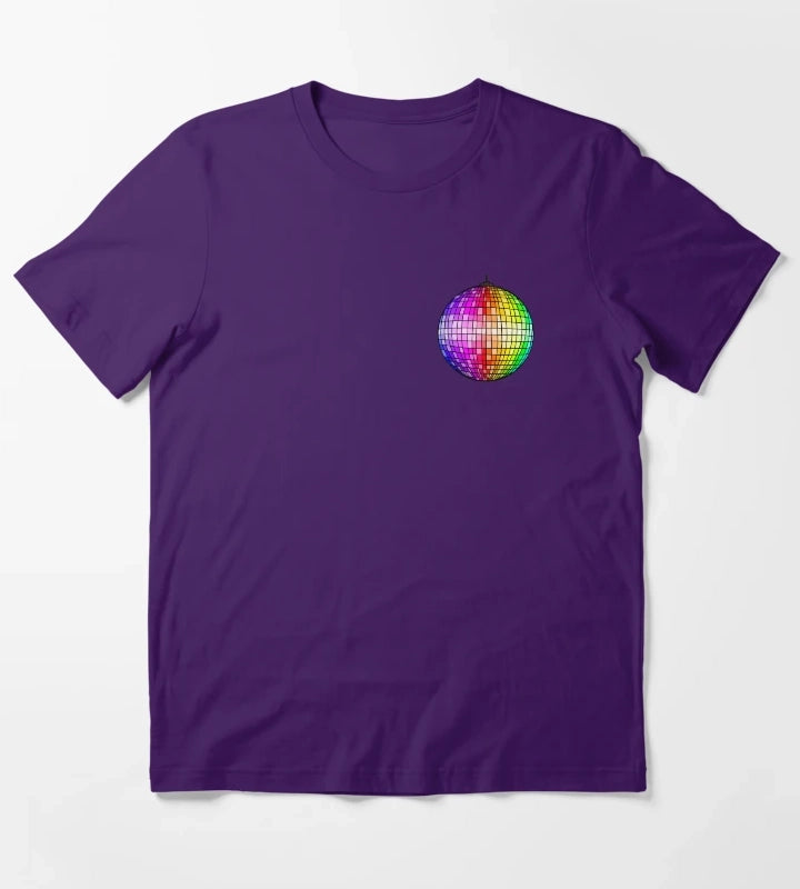 Rainbow Disco Ball T-Shirt Purple