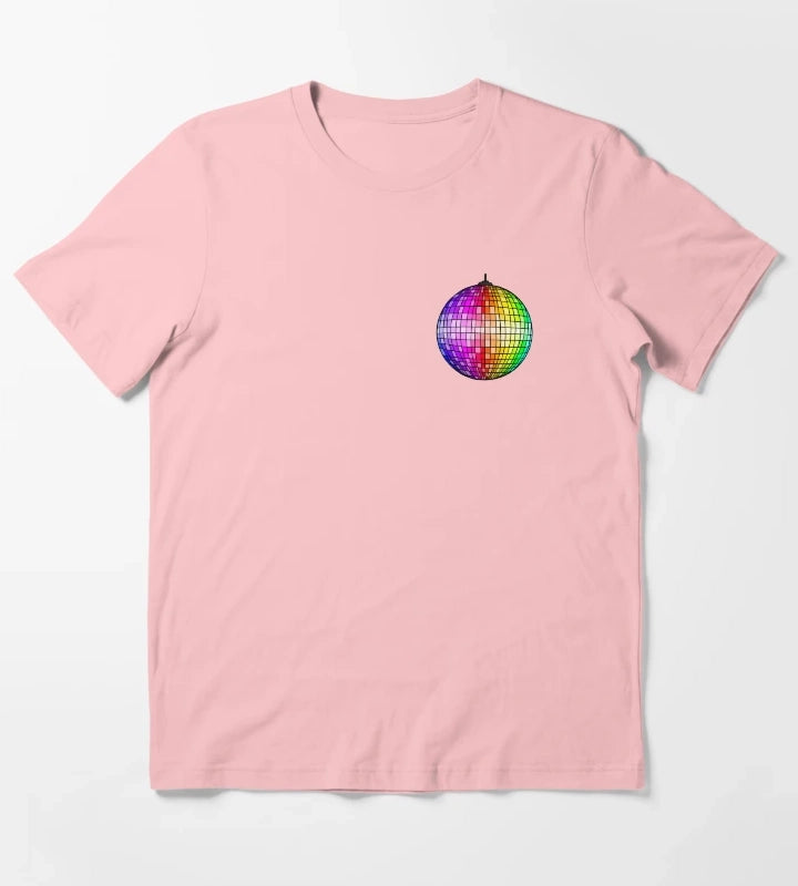Rainbow Disco Ball T-Shirt Dark Grey