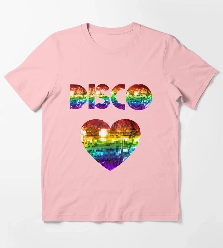 Rainbow Disco Love T-Shirt Dark Grey